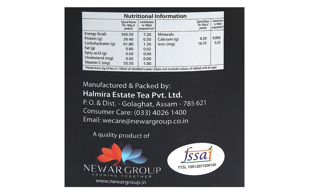 Halmira Single Origin Assam Premium Long Leaf Tea   Container  250 grams